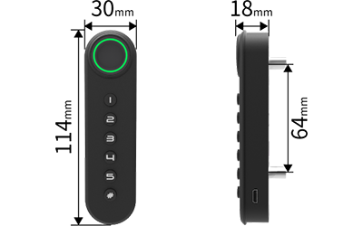 F021 Fingerprint and Keypad Multi-Access Cabinet Lock