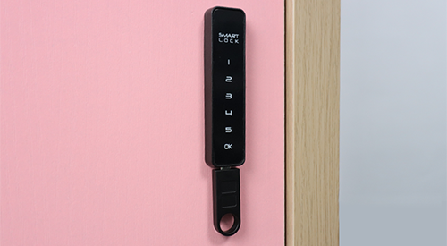 F025 6-Key Touch Digital Cabinet Lock E-key emergency unlock
