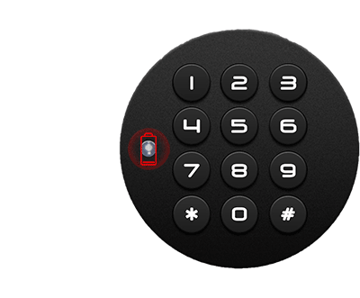 F029 Push-Button Digital Cabinet Lock Low battery reminder