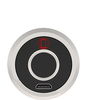 F050 Flush-Mount Fingerprint Cabinet Lock Low battery reminder
