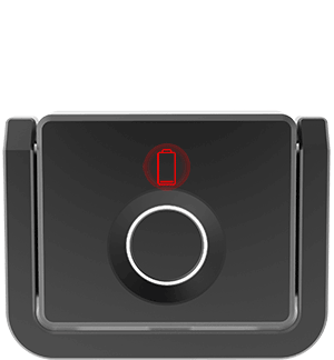 F053 Handle Fingerprint Cabinet Lock Low battery tip