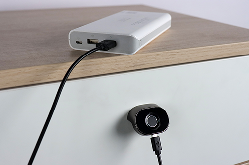 F115 Handle Fingerprint Cabinet Lock External emergency power supply