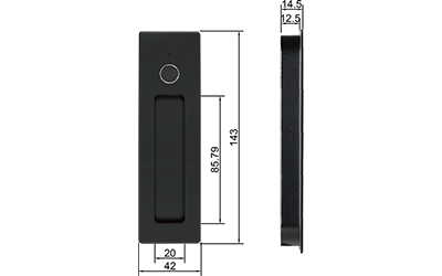 F190 Recessed Handle Fingerprint Cabinet Lock